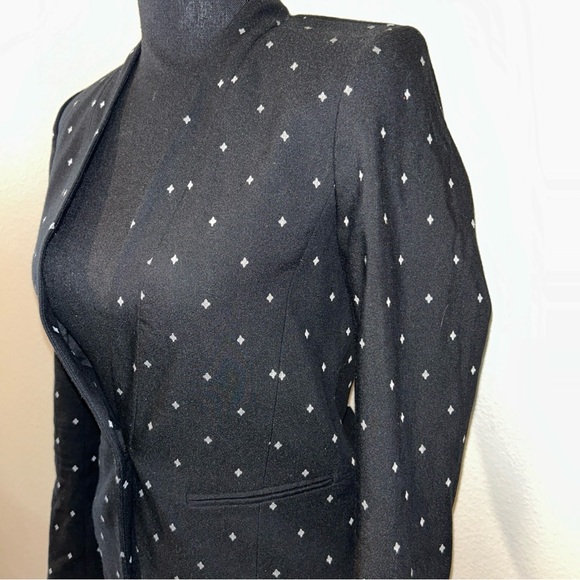Armani Exchange Black Patterned Women's Blazer Size 0 - Picture 2 of 10